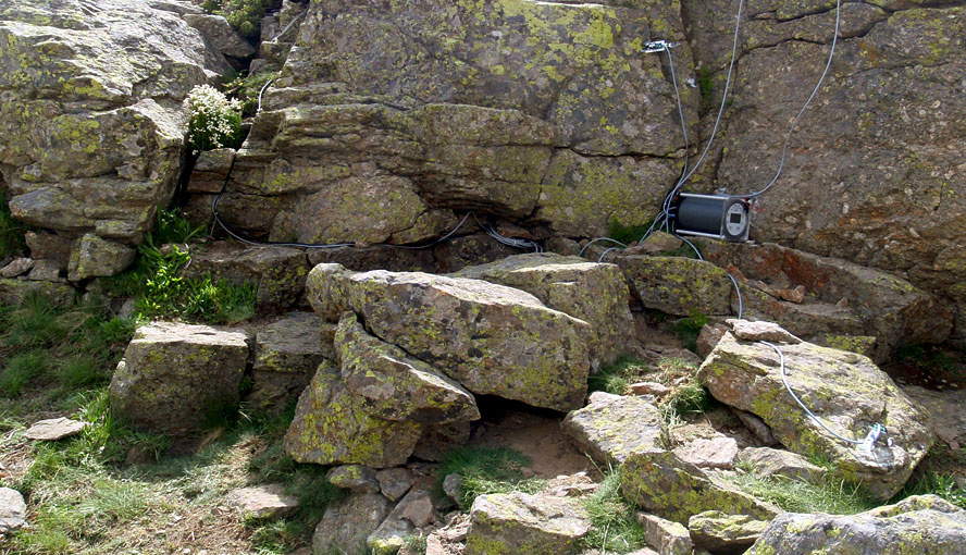 Monitoring of lichen photosynthesis: Sierra de Guadarrama, Spain.Photography by courtesy of Rolf Gademann.