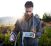The MINI-PAM-II in the field.