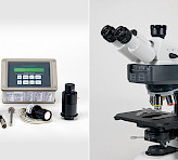 Zeiss Axioscope 5 epifluorecence version (right) and PAM parts for MICROSCOPY-PAM (left side)