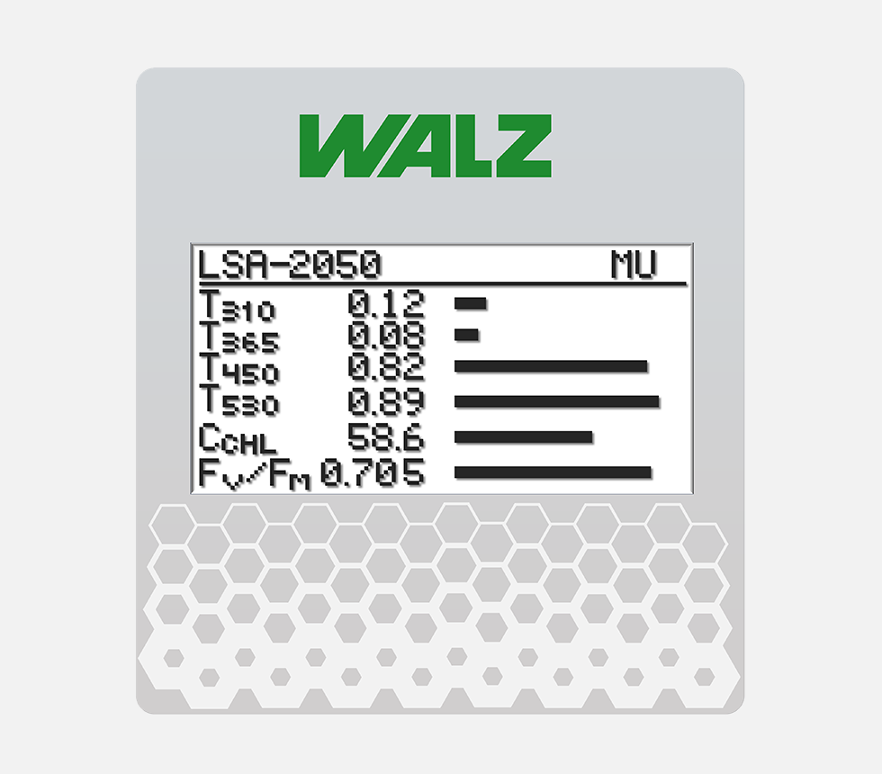 LSA-2050 OverviewAll measured values are clearly presented in numerical and graphical form.