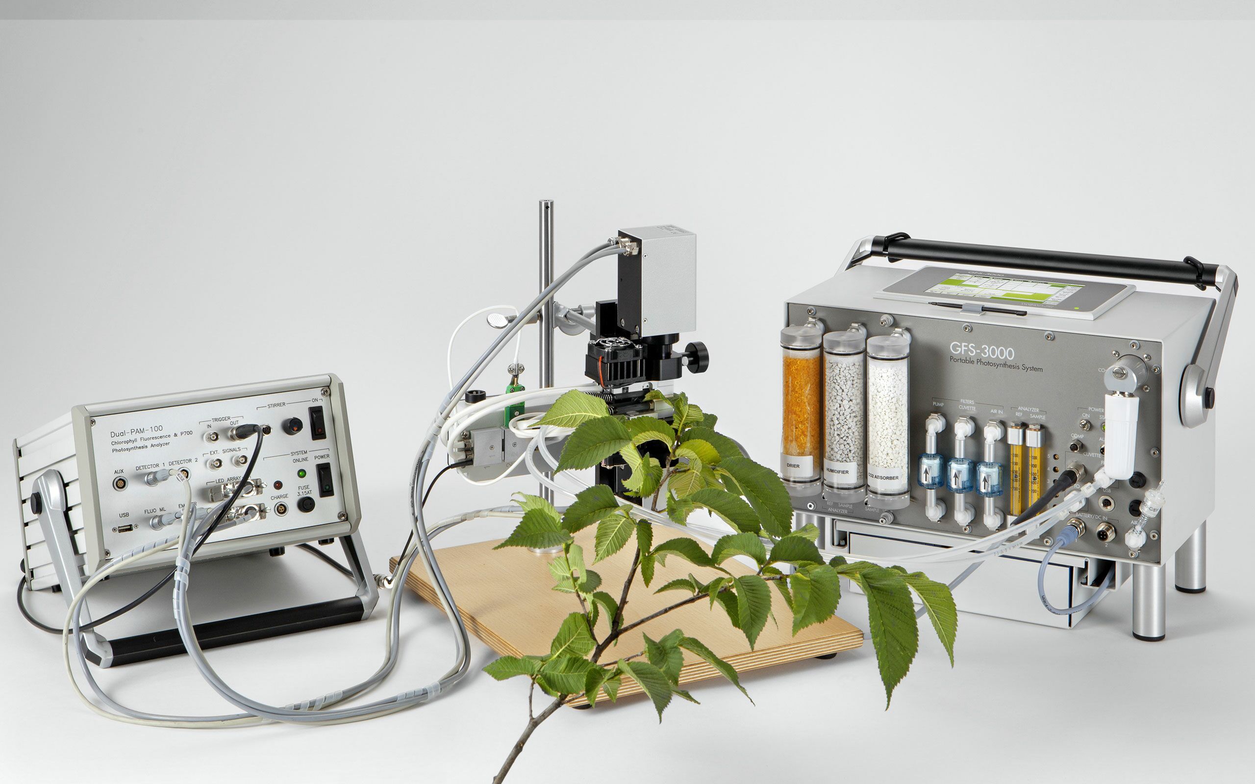 GFS-3000 with DUAL-PAM Gas-Exchange Cuvette 3010-DUAL and DUAL-PAM-100