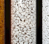 Silica gel, humidifier granules and soda lime for H<sub>2</sub>O and CO<sub>2</sub> control. 