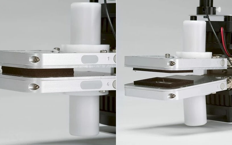 Standard Measuring Head 3010-S closed and open. 