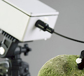 WATER-EDF, the emitter-detector unit of WATER-PAM FIBER Version mounted on stand ST-101.