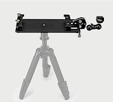 Stative Holder for MINI-PAM-II mounted on tripod showing modular platform with attachment points for porometer head and leaf clip.