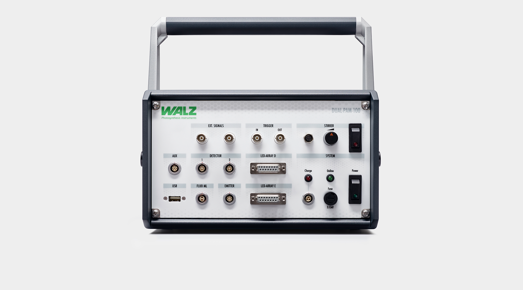 DUAL-PAM-100 measuring system for simultaneous P700 and chlorophyll fluorescence analysis