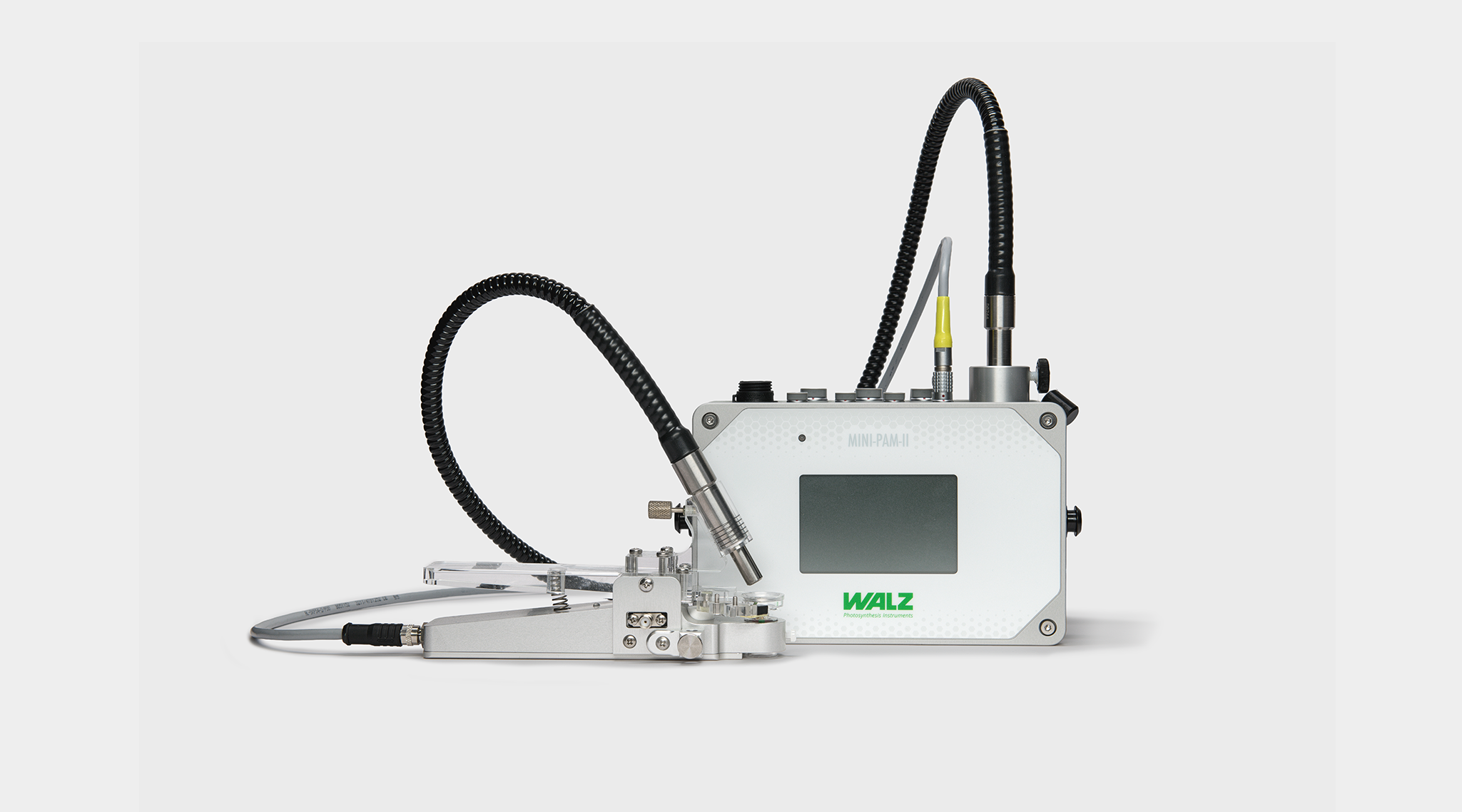 MINI-PAM-II with the 2035-B leaf clip and a fibre