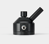 KS-2500 suspension cuvette with chamber, fiber optics port, injection port, and water-bath connector