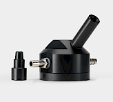 KS-2500 suspension cuvette with chamber, fiber optics port, injection port, and water-bath connector