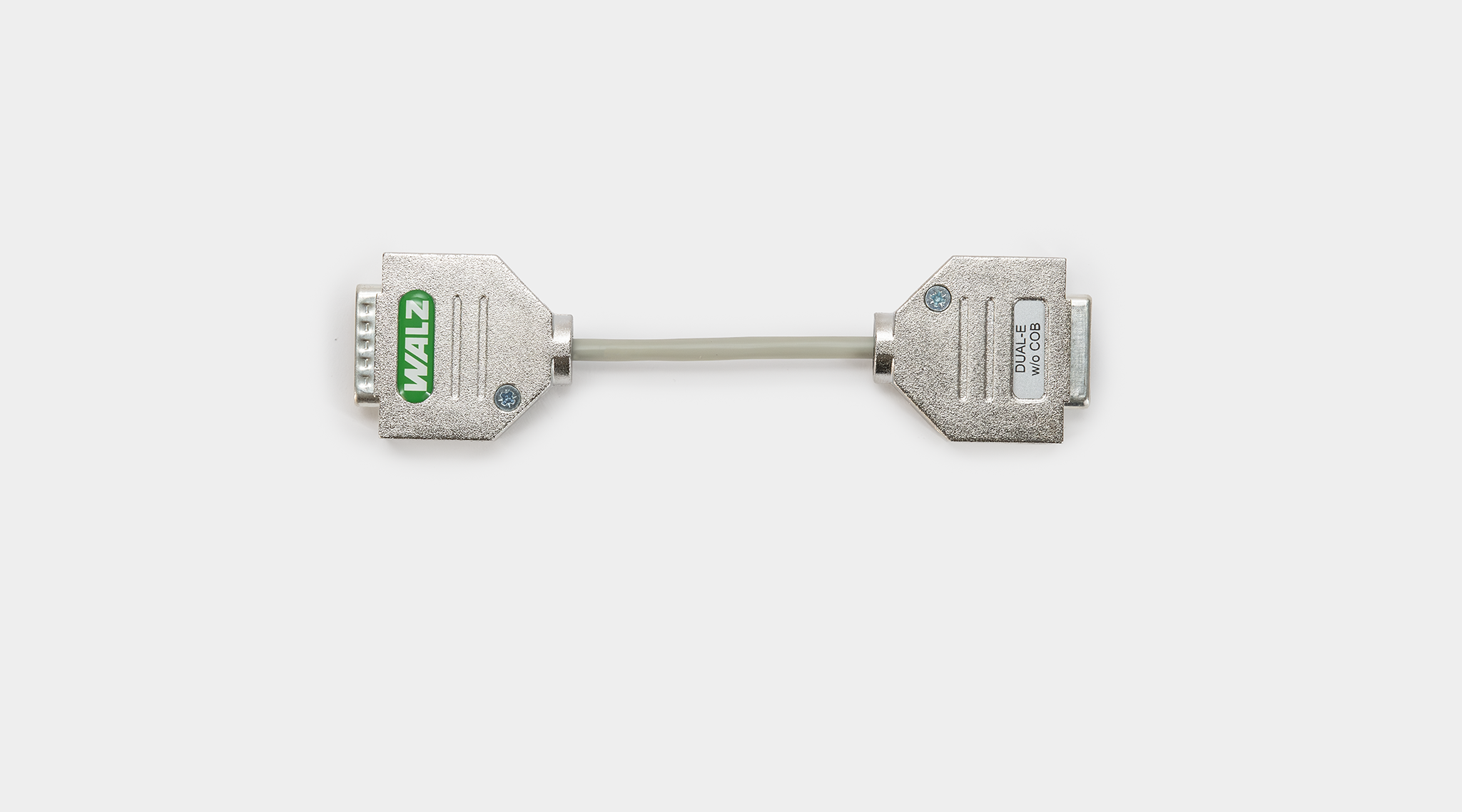 DUAL-E adapter cable with two metal D-sub connector housings