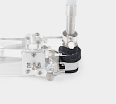 WALZ 2035-B/RLC light shielding kit attached to leaf clip with acrylic sample area cover, foam light seal, stainless steel fiberoptic mount and grey cable for ambient light exclusion