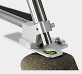 fiberoptics holder 2060-A for surfaces positioned on a moss sample, with aluminium sensor housing