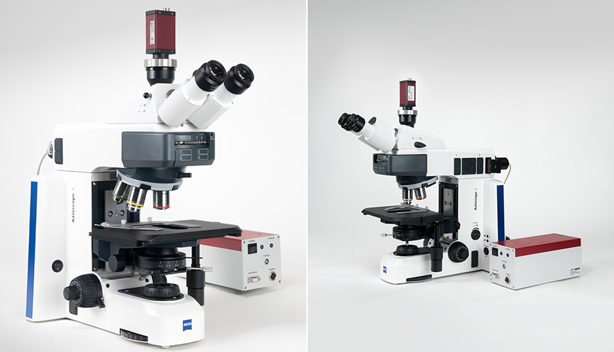 M-Series MICROSCOPY version with CCD‐Camera IMAG‐K6 on a Zeiss Axioscope 5 microscope.