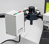 Optical Unit ED-101US/MP with Multi-Color-Emitter Unit PHYTO-II-E and Photomultiplier-Detector Unit PHYTO-II-D and Miniature Magnetic Stirrer PHYTO-MS.
 