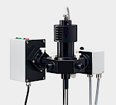 Temperature Control Unit US-T and the Miniature Magnetic Stirrer PHYTO-MS mounted on the optical unit.
