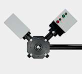 DUAL-ENADPH and DUAL-DNADPH measuring heads positioned with positioning system in bird view