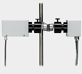 P515 Emitter and Detector heads with leaf sample for measuring electrochromic band shift and proton motive force in the 500–550 nm range